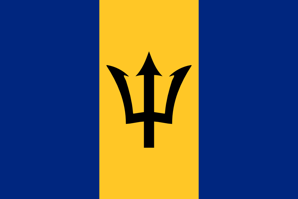 Bandera del país Barbados en resolución 1001x667, Estados del mundo, los símbolos del estado