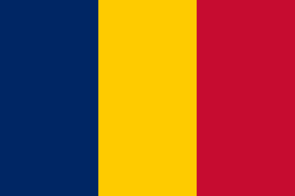 Bandera del país Chad en resolución 1001x667, Estados del mundo, los símbolos del estado