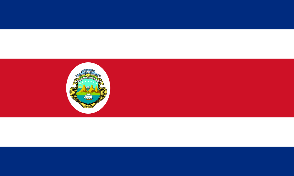 Bandera del país Costa Rica en resolución 1001x601, Estados del mundo, los símbolos del estado