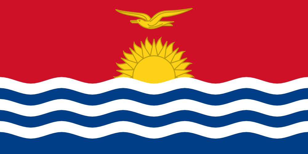Bandera del país Kiribati en resolución 1001x501, Estados del mundo, los símbolos del estado