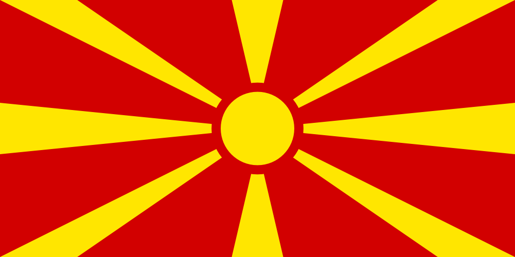 Bandera del país Macedonia en resolución 1001x500, Estados del mundo, los símbolos del estado