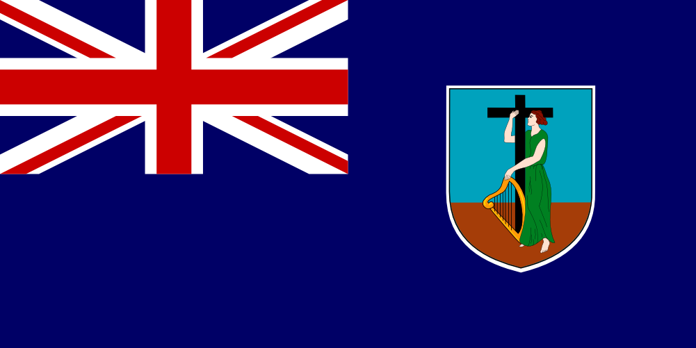 Bandera del país Montserrat en resolución 1001x501, Estados del mundo, los símbolos del estado