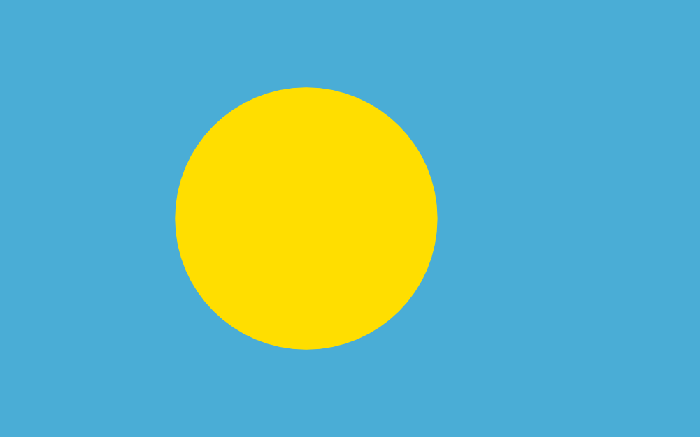 Bandera del país Palau en resolución 1001x626, Estados del mundo, los símbolos del estado