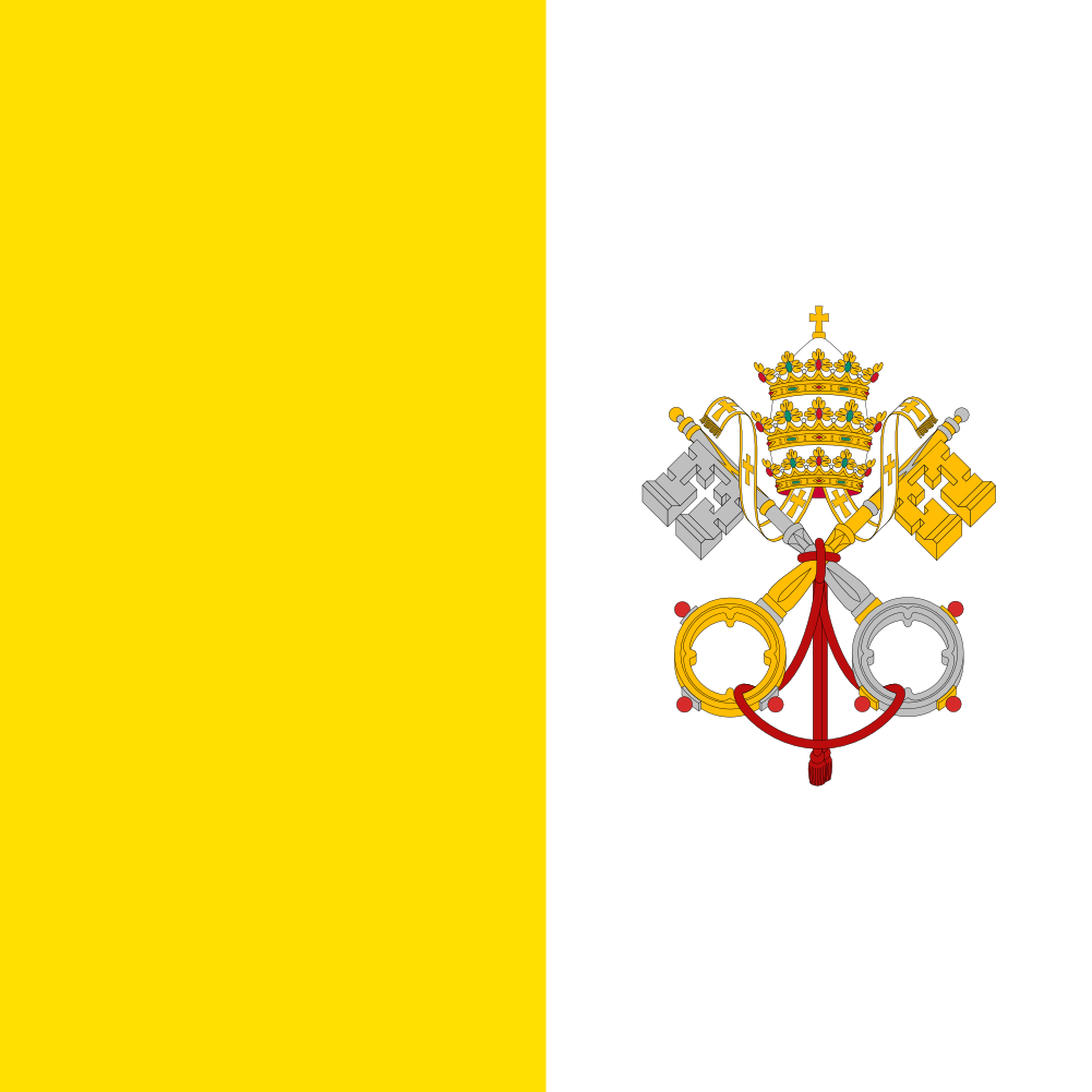 Bandera del país Santa Sede (Ciudad del Vaticano) en resolución 1001x1001, Estados del mundo, los símbolos del estado