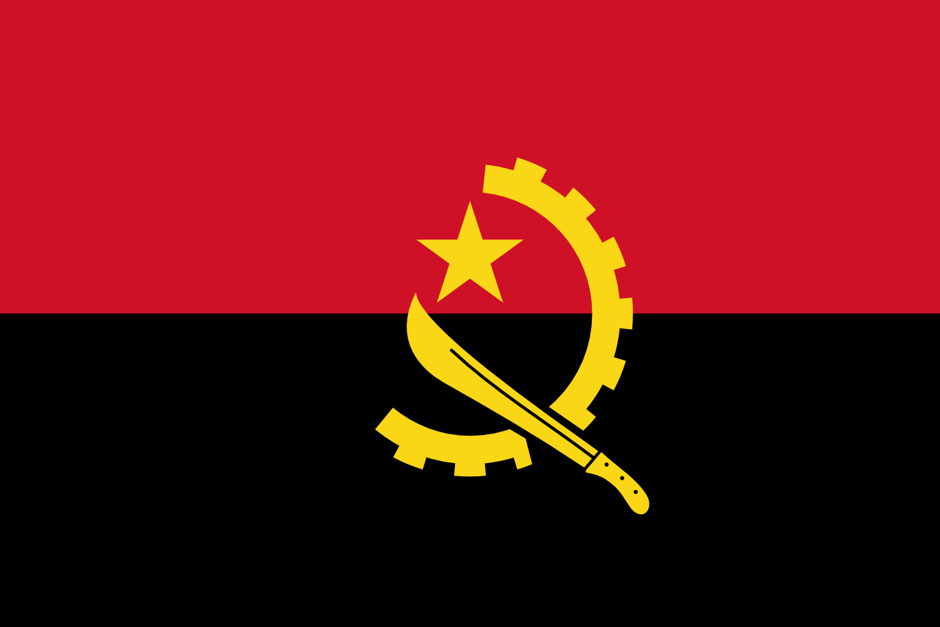 Bandera del país Angola en resolución 1366x911, Estados del mundo, los símbolos del estado