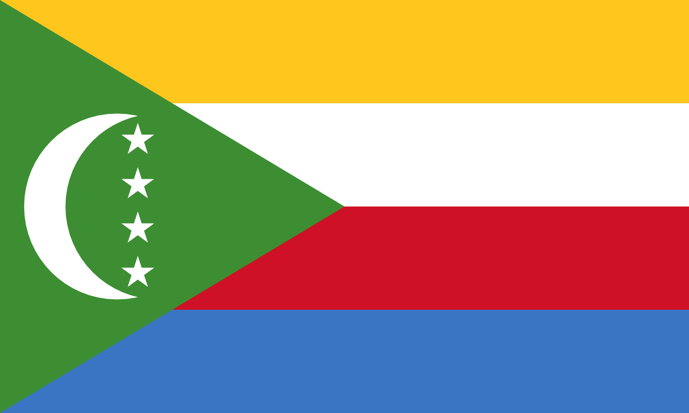 Bandera del país Comoras en resolución 1366x820, Estados del mundo, los símbolos del estado