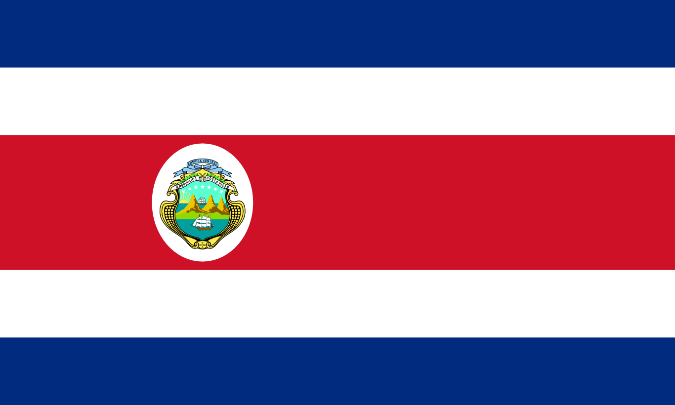 Bandera del país Costa Rica en resolución 1366x820, Estados del mundo, los símbolos del estado