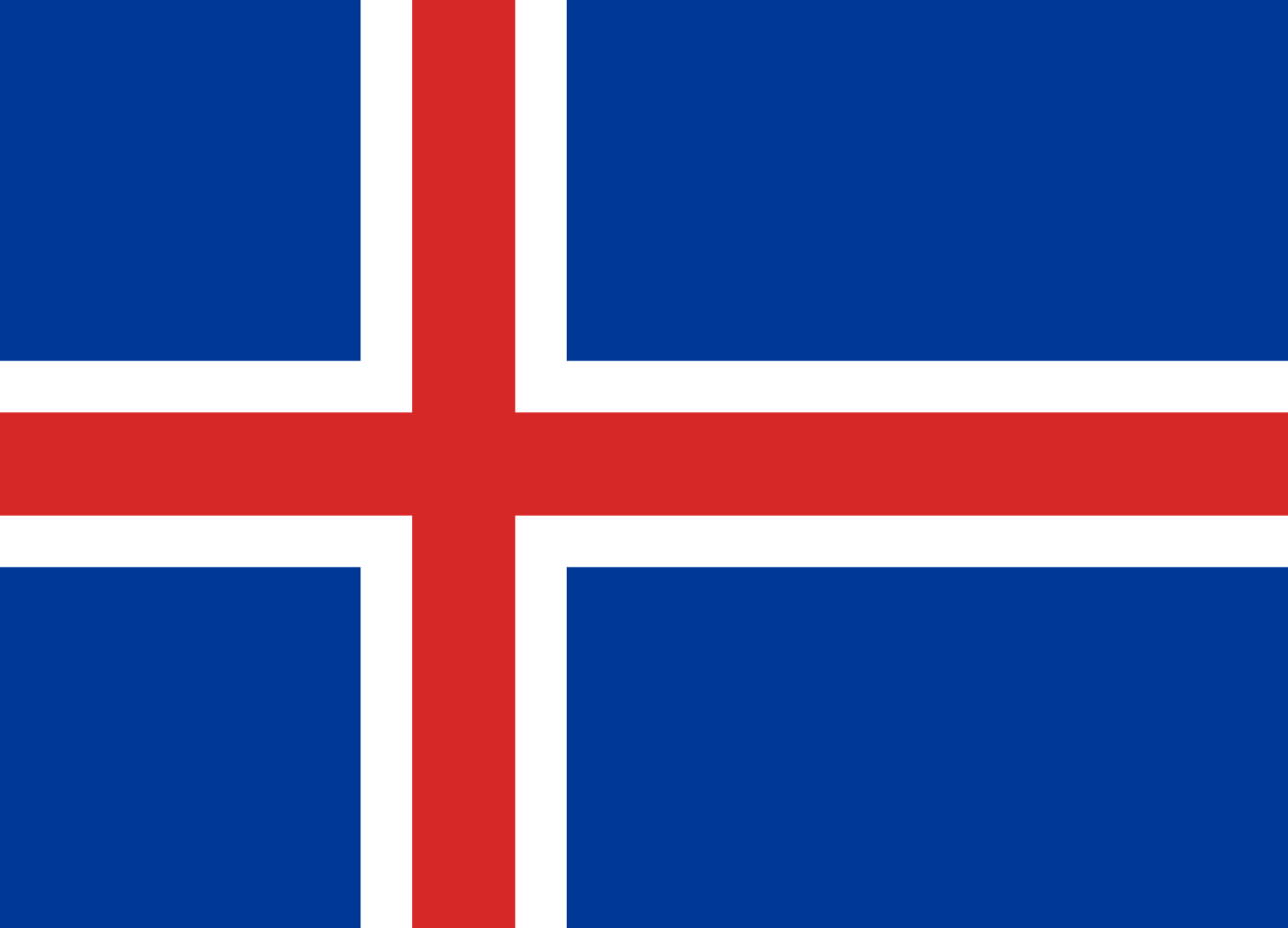 Bandera del país Islandia en resolución 1366x984, Estados del mundo, los símbolos del estado