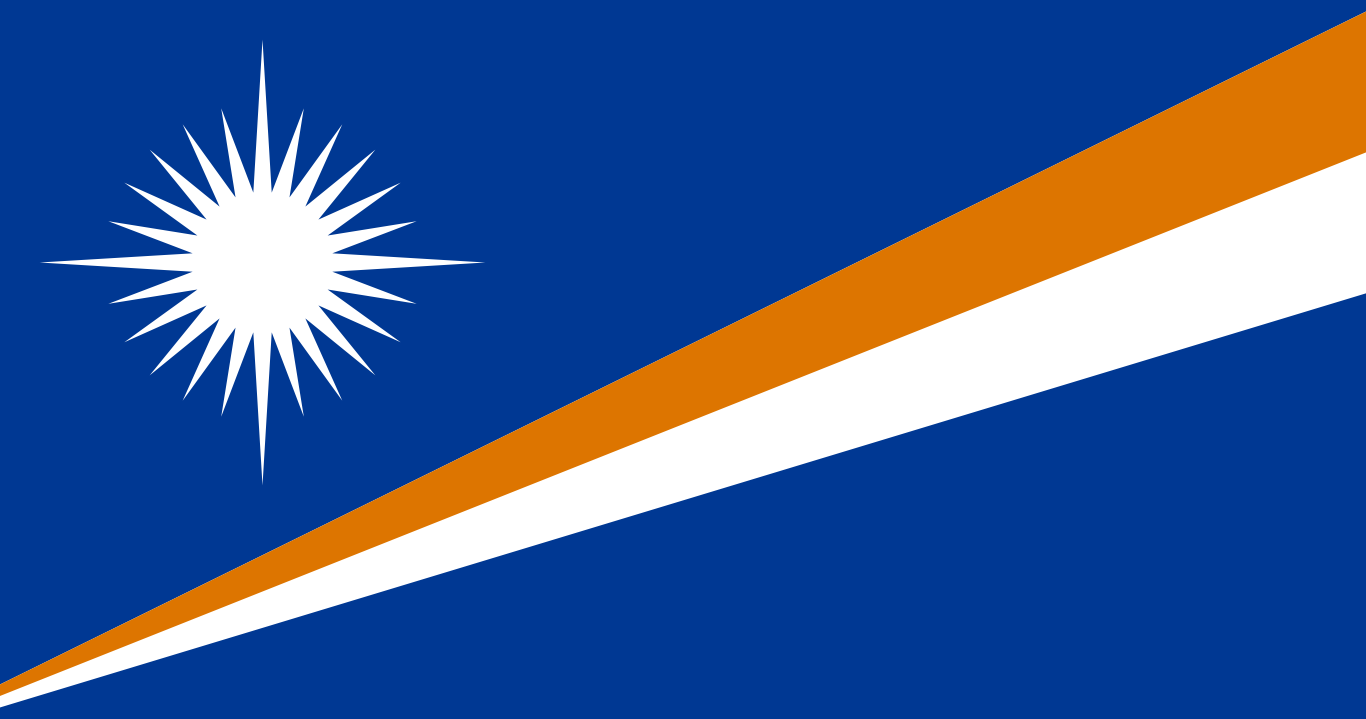 Bandera del país Islas Marshall en resolución 1366x719, Estados del mundo, los símbolos del estado