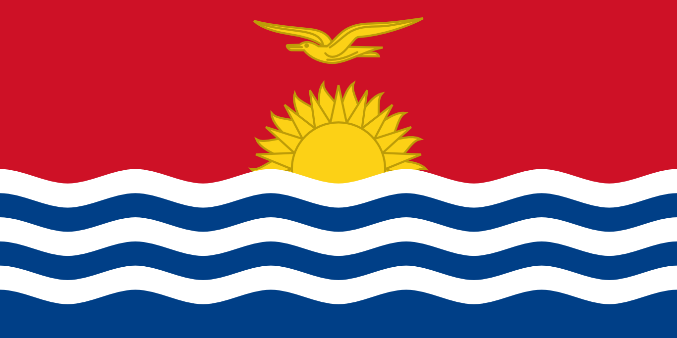 Bandera del país Kiribati en resolución 1366x683, Estados del mundo, los símbolos del estado