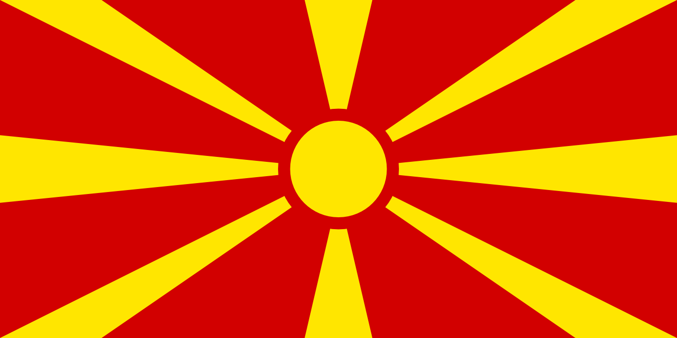 Bandera del país Macedonia en resolución 1366x683, Estados del mundo, los símbolos del estado